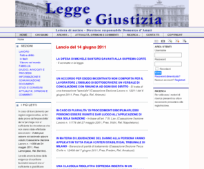 leggeelavoro.com: Legge e giustizia - Home
Legge e giustizia - lettera telematica di notizie