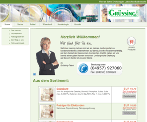 gruessing-filsum.com: Home - Grüssing GmbH Analytika Laborchemikalien www.gruessing-filsum.de
Seit über 20 Jahren sind wir ein als kleines, leistungsstarkes, kundenorientiertes Unternehmen auf dem Laborchemikalienmarkt tätig. In diesem Bereich haben wir uns bereits einen guten Namen gemacht.