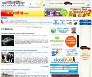 infoadra.com: Infoadra.com: Participación, noticias e información de Adra - Noticias Locales
Noticias de Adra, información local y participación, ayuntamiento, teléfonos y direcciones, hoteles y alojamiento, restaurantes y tiendas.