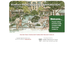 knightrealestate.com: Knight Real Estate Corporation - commercial, brokerage, management functions, feasibility analysis, ad valorem tax appeals, dispute resolution, expert witness testimony, general consulting
 Welcome to Knight Real Estate Corporation.Our services include traditional brokerage and management functions, as well as feasibility analysis, ad valorem tax appeals, dispute resolution, expert witness testimony, and general consulting. The ability to see the big picture and to communicate effectively with other real estate service providers such as architects, engineers, lawyers, and planners allows Knight Real Estate to bring to bear the tools necessary to accomplish most real estate tasks.