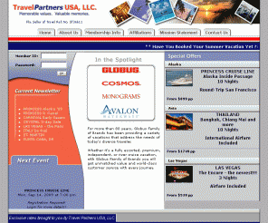 mytravelpartners.com: Travel Partners USA, LLC. - Fort Lauderdale, FL 33309 - 954-491-9550
Travel Partners USA, LLC is a full service travel agency based in Fort Lauderdale, Florida. Cruise, Air, Car, Hotel and more!