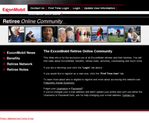 emretiree.com: ExxonMobil Retiree Online Community - Home Page
