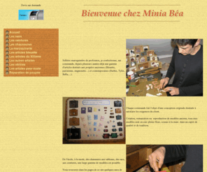 miniabea.com: Chez Minia Béa
Sellière maroquinière de profession, je confectionne, sur commande, depuis plusieurs années déjà une gamme  d'articles destinés aux poupées anciennes (Bleuette, parisienne, mignonette...) et contemporaines (Barbie, Tyler, Bella....).