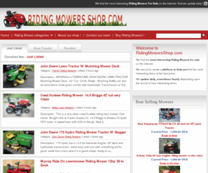 ridingmowersshop.com: Riding Mowers For Sale
Riding Mowers For Sale. Buy Riding Mowers at low prices. Riding Mowers for sale including Murray, John Deere, Snapper, Electric Riding Mowers, Tractors and Riding Lawn Mowers