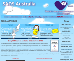 sads.org.au: Sads Australia - Sudden Arrhythmic Death Syndrome Australia | Helping raise awareness about heart arrhythias and conditions, provide support for those effected by unexplained heart conditions
Sudden Arrhythmic Death Syndrome explains approx. 12 young sudden deaths every week. SADS Australia is a non-for-profit organisation provided support to individuals with heart Arrhythmia and heart conditions and their families as well as advocating awareness and heart health.