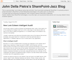sharepointjazz.com: Blogger: Blog not found
Blogger is a free blog publishing tool from Google for easily sharing your thoughts with the world. Blogger makes it simple to post text, photos and video onto your personal or team blog.