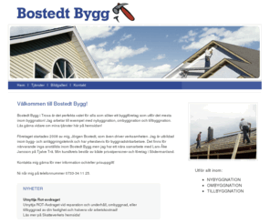 bostedtbygg.com: Bostedt Bygg - trosa byggföretag nybyggnation ombyggnation tillbyggnation
Bostedt Bygg i Trosa utför nybyggnation, tillbyggnation, ombyggnation, snickeri och inredning.