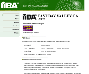 iibaebv.org: IIBA East Bay Valley CA Chapter
iiba east bay valley chapter international institute business analysis analyst ba jennifer mumma andrew guitarte