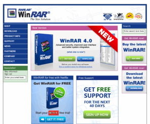 rarbar.com: WinRAR: Start
WinRAR is a Windows data compression utility that focuses on the RAR and ZIP data compression formats for all Windows users. Supports RAR, ZIP, CAB, ARJ, LZH, ACE, TAR, GZip, UUE, ISO, BZIP2, Z and 7-Zi