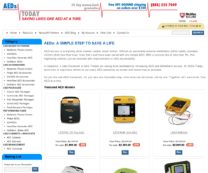 aedstoday.com: AED | AEDs Today
AEDs Today supplies buyers with the finest AEDs and defibrillators. From the LIFEPAK CR Plus to the Philips HeartStart OnSite AED, AEDs Today features the best and most trusted AEDs.> 
<meta name=