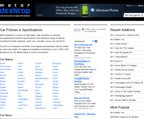 motordesktop.com: Car Pictures & Specifications | Motor Desktop
Motor Desktop offers high quality, high resolution car pictures as well as the technical specifications of many types of vehicles sorted by make and model.