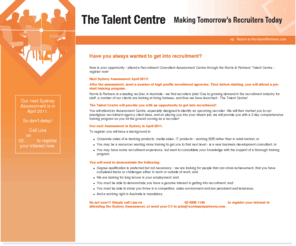 thetalentcentre.com: The Talent Centre : Recruitment Consultant Training & Assessment
The Talent Centre is a recruitment consultant training and assessment centre.