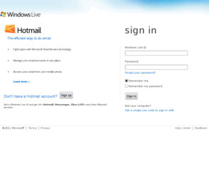 hotmail-ppe.org: Sign In
Powerful free e-mail with security from Microsoft - Windows Live Hotmail is a best in class e-mail service that helps you organize and manage all your online stuff in one place