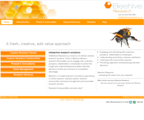 nespressocommunity.com: Research Panels & Communities | Research Services | Beehive Research
Beehive are Online Research Experts. Beehive excel at providing online research, panel and communities with real buzz.