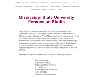 msstateperc.info: Mississippi State University
Percussion Studio

