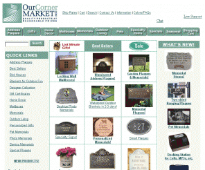 ourcornermarket.com: OurCornerMarket: Address plaques, memorials, gifts & mailboxes
