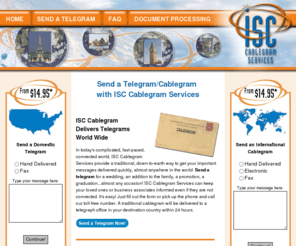 isccablegram.com: Global Business Messaging & Internet Fax Services: ISC International
Global business messaging & internet fax services with 25+ years expertise. Broadcast from email. No software, proven service. Satisfied Fortune 50 clients