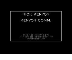 kenyoncomm.com: NICK KENYON | KENYON COMM.
Nick Kenyon - Kenyon Comm.