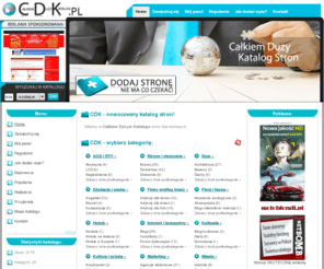 cdk.pl: Całkiem Duży Katalog najlepszych stron internetowych
CDK.PL to katalog, w którym znajdziesz najlepsze strony internetowe. Znajdziesz tutaj również strony i dane kontaktowe do najlepszych firm.