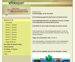 heilpraktikerwebseiten.de: heilpraktikerwebseiten
Webseiten f?r Heilpraktiker zum selber eintragen - kosteng?nstig und benutzerfreundlich !