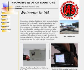 iasforless.com: IAS Home
Innovative Aviation Solutions, Tom Norton, Thomas Norton, Aviation Products and Services