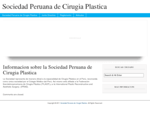 sociedadperuanadecirugiaplastica.com: Sociedad Peruana de Cirugia Plastica
 