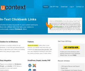 ucontext.com: In-text Contextual Clickbank Affiliate Links
Contextual in-text Clickbank affiliate links, quick, easy, automatically