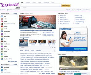 yahoointernet.com: Yahoo!
Welcome to Yahoo!, the world's most visited home page. Quickly find what you're searching for, get in touch with friends and stay in-the-know with the latest news and information.