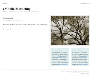 emobilemarketing.org: eMobile Marketing — A Resource for Understanding and Succeeding at Mobile Marketing
A Resource for Understanding and Succeeding at Mobile Marketing