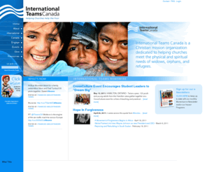 iteams.ca: International Teams Canada -
International Teams Canada is a Christian mission organization dedicated to meeting the physical and spiritual needs of the oppressed.