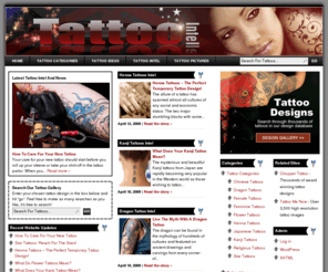 mydragontattoos.com: Tattoo Intellegence | Designs, Ideas, Information And Pictures Of Tattoos
Tattoo intel brings you information on tattoos plus high quality designs and tattoo images. Ideas including dragon, tribal, kanji, chinese, flowers and more tattos to view.