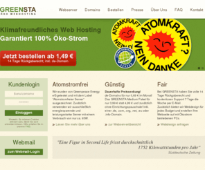 greensta.org: Klimafreundliches Webhosting - garantiert 100% Ökostrom - GREENSTA Öko Webhosting
GREENSTA bietet klimafreundliches Web Hosting ab 1,49 EUR, sowie .de Domains für 0,69 EUR an! Garantiert 100% Öko-Strom und Öko-Server.