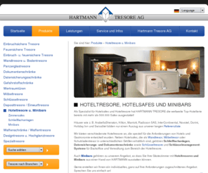 hoteltresore.com: Hoteltresore, Zimmersafes und Minibars sowie Hotelsafes, Gästewertfachanlagen und Schlüsseltresore - HARTMANN TRESORE AG
Für die Hotellerie bietet Hartmann Hoteltresore, Hotelsafes, Zimmersafes, Minibars, Mietfachanlagen sowie Tresore für den Backoffice-Bereich. 