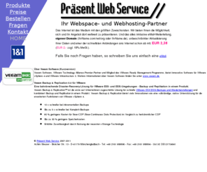 praesent.com: Präsent Web Service - Ihr Webspace- und Webhosting-Partner
Präsent Web Service - Webspace ab 2 Euro im Monat