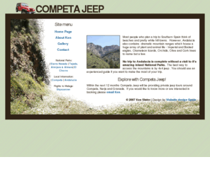 competajeep.com: Competa Jeep Tours - Inland Andalucian Adventures
Competa Jeep Tours - Explore Andalucian national parks by 4x4. See the wildlife, walk in the mountains, paint and photograph.