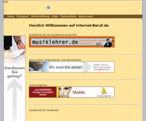 internet-beruf.de: www.Internet-Beruf.de
Portal für Beruf, Job, Arbeit, suchen, finden, Internet-Beruf, Arbeitslos, Stellen, Stelle, Position, arbeiten, Arbeiter, Angebote, Agentur, Karriere, Geldverdienen, verdienen, Angestellter, angestellt, Chef, Meister, Lehre, Lehrling, Ausbildung, ausbilden, Perspektive, Nebenjob, Nebenverdienst, Geld, verdienen, weiterbilden