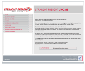 straightfreight.com: Welcome to Straight Freight (Manchester) Ltd
