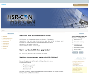 hsr-con.com: Willkommen bei HSR-CON
HSR-Con, SAP Consulting, ABAP / -OO Development