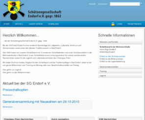 sg-endorf.info: Bad Endorf - Schützen Sportschützen Traditionsverein - Schützengesellschaft  Endorf e.V. gegr. 1862
Bei der Schützengesellschaft Endeorf e.V. gegr. 1862 finden Sie eine moderne Sportanlage für Luftgewehr, Luftpistole und Armbrust sowie einen Traditionsverein mit geselligen Vereinsschießen und Tradition in der Tracht.