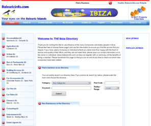 ibizainfo.biz: Ibiza Information Services
This is the best directory of services companies in Ibiza