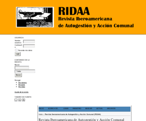 ridaa.es: Revista Iberoamericana de Autogestión y Acción Comunal (RIDAA)
Edición electrónica de la Revista Iberoamericana de Autogestión y Acción Comunal