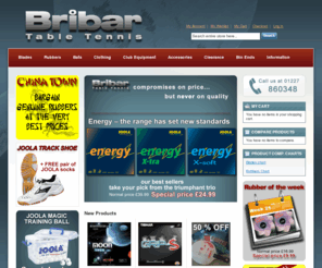 bribartabletennis.com: Home page
Bribar Table Tennis - Joola  UK sole agent, Tibhar  UK main agent, Stiga, Winning UK sole agent, Komann UK sole agent 