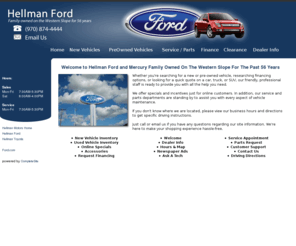 hellmanford.com: Hellman Ford, A Delta Ford Dealer
Hellman Ford is a Delta Ford delaer with new car and used car sales, leasing, online inventory, financing, service, parts, accessories, and hours and directions.