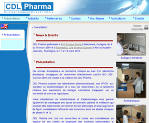 cdlpharma.com: Biologie centralisée du laboratoire central et d'analyses biologiques CDL Pharma
le Laboratoire central CDL Pharma d'analyses médicales dont le coeur de métier est la biologie centralisée propose aux laboratoires pharmaceutiques une prestation de laboratoire centralisé avec un ensemble de services logistiques