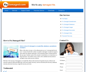 fixdamaged.com: How to Fix Damaged / Corrupted files?
How to Fix and repair Damaged objects