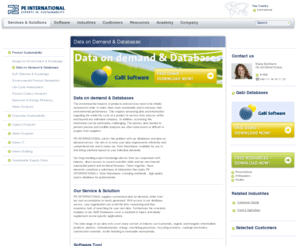 carbon-datashop.com: PE INTERNATIONAL: Data on Demand and Databases
PE INTERNATIONAL provides you with individual customized Data on demand and Databases. The extension modules of our GaBi Databases cover manifold topics and are the ideal supplement for branch-specific applications.