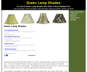 greenlampshades.org: Green Lamp Shades
If you're looking into some green lamp shades for your lamp, make sure you check this out!