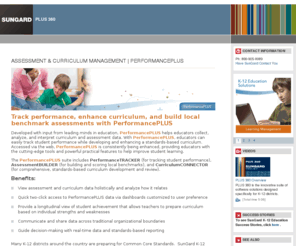 perfplusk12.com: Assessment & Curriculum Management | PerformancePLUS
PerformancePLUS is an integrated assessment and curriculum management system for K-12 districts. From progress reports and performance tracker, curriculum standards and curriculum mapping, PerformancePLUS is a critical assessment and curriculum management and learning management system delivering academic achievement and academic success. 