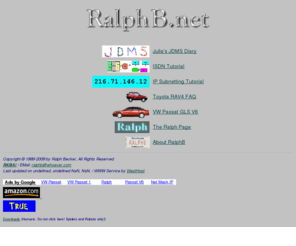 ralphb.net: RalphB.net - Ralph Becker and his stuff on the web
RalphB.net - Ralph Becker and his stuff on the web