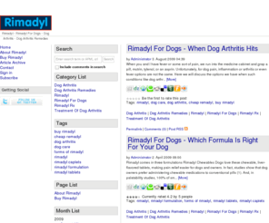 buyrimadylfordogs.com: Rimadyl For Dogs | Rimadyl - Rimadyl For Dogs - Dog Arthritis - Dog Arthritis Remedies
Find information and resources about rimadyl for dogs. Rimadyl (carprofen) is used to treat pain and inflammation from conditions such as arthritis and other joint diseases including hip dysplasia.